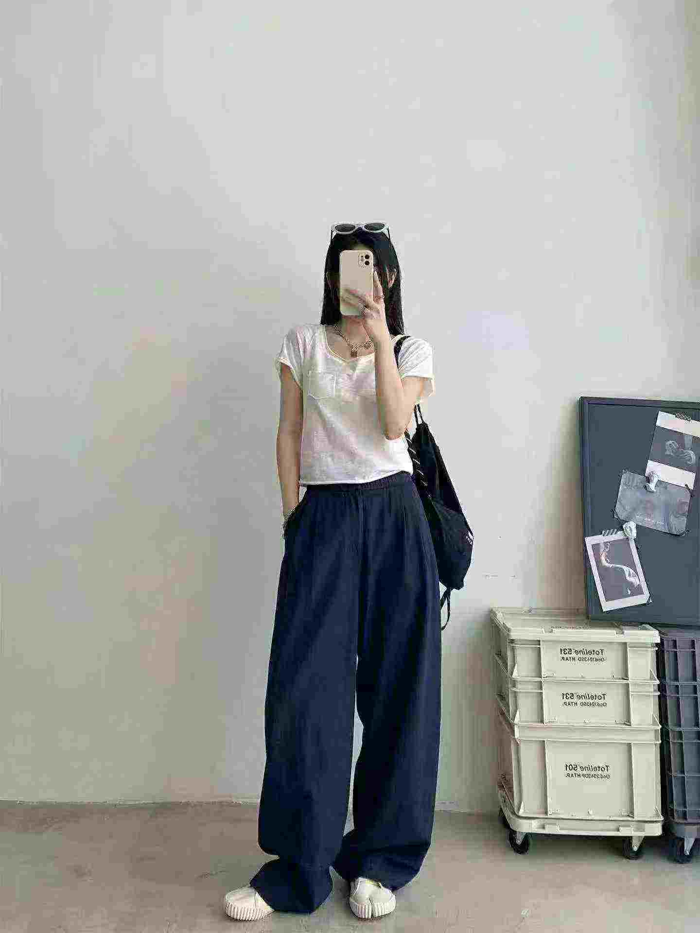1901 Pieces Pure Cotton Thin Straight Casual Pants - Image 7