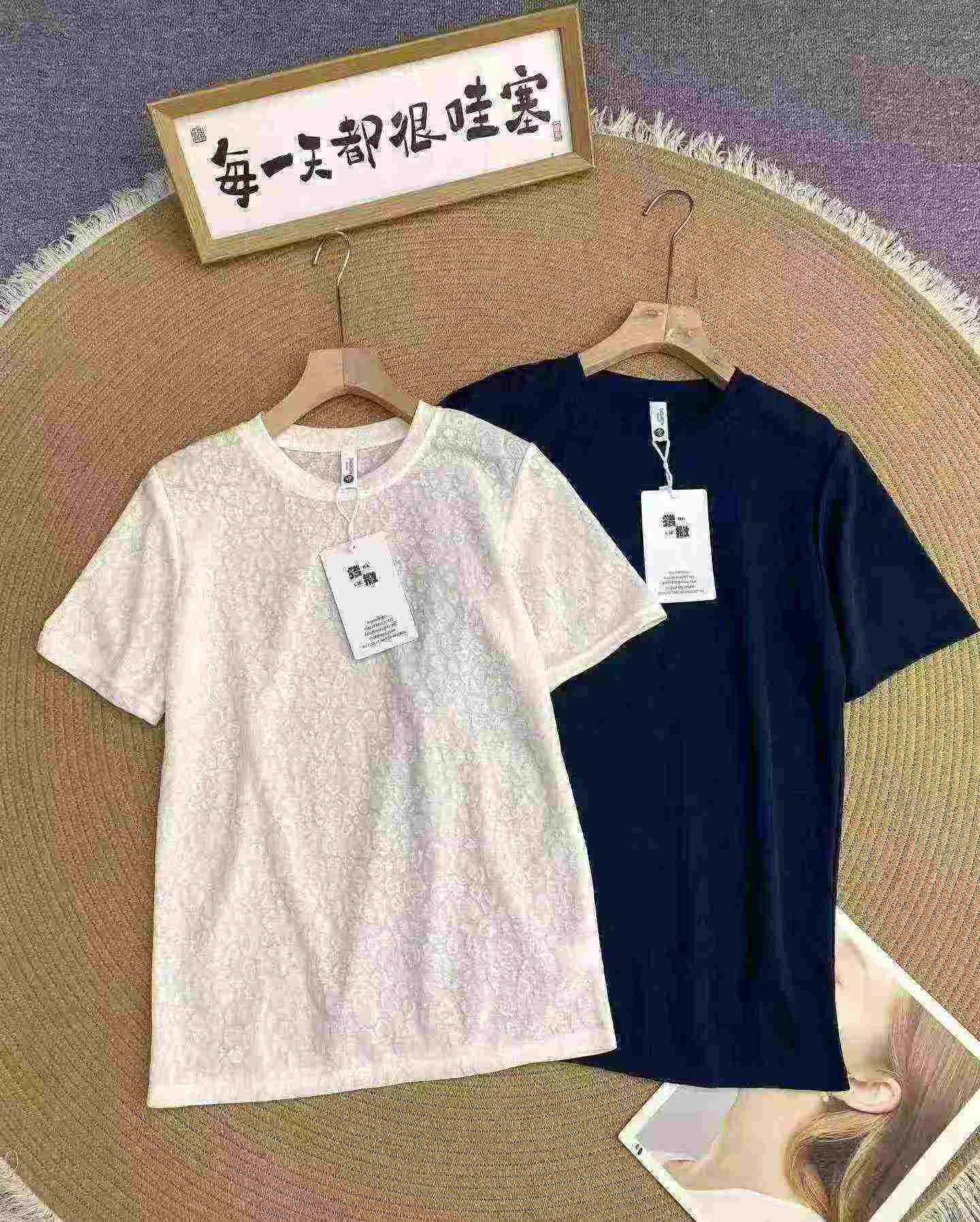 Men's Jacquard Linen Short Sleeve T-shirts 304 Pieces - Image 2