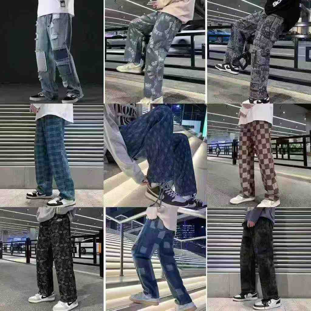 7280 Pieces American High Street Men's Straight Jeans Stock Wholesale - Image 5