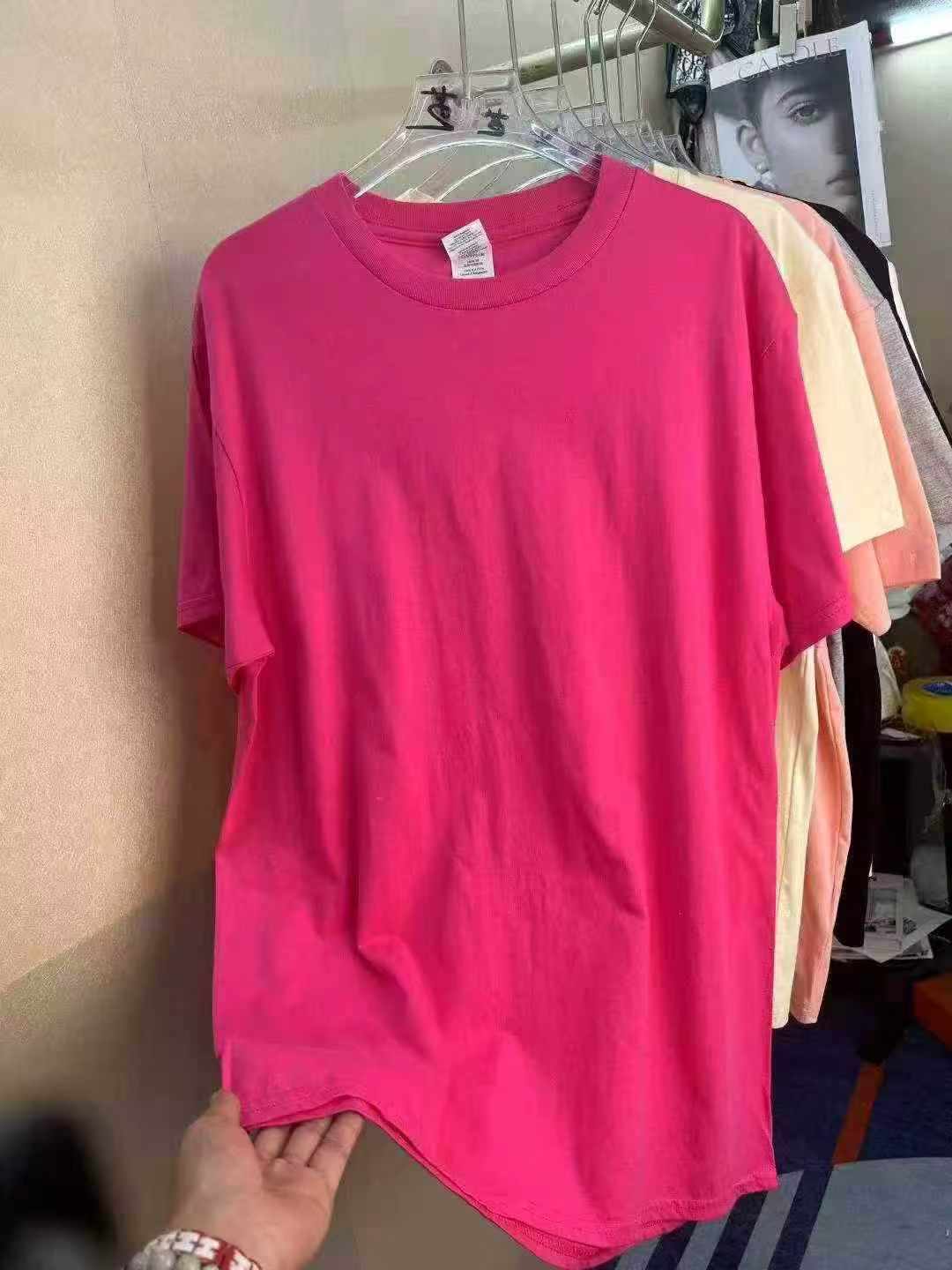 950pcs Women's Summer Pure Cotton Loose Plain Short Sleeve T-shirts - Image 1