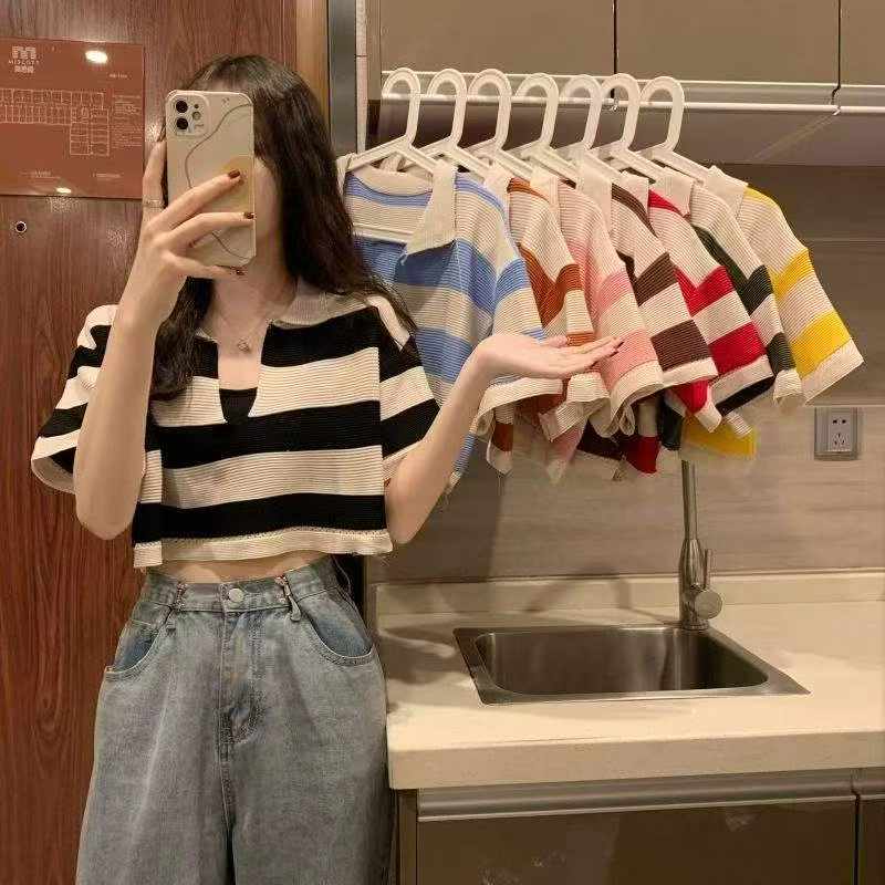 Summer Korean Style Short Sleeve Knit Tops 1260 Pcs - Image 1