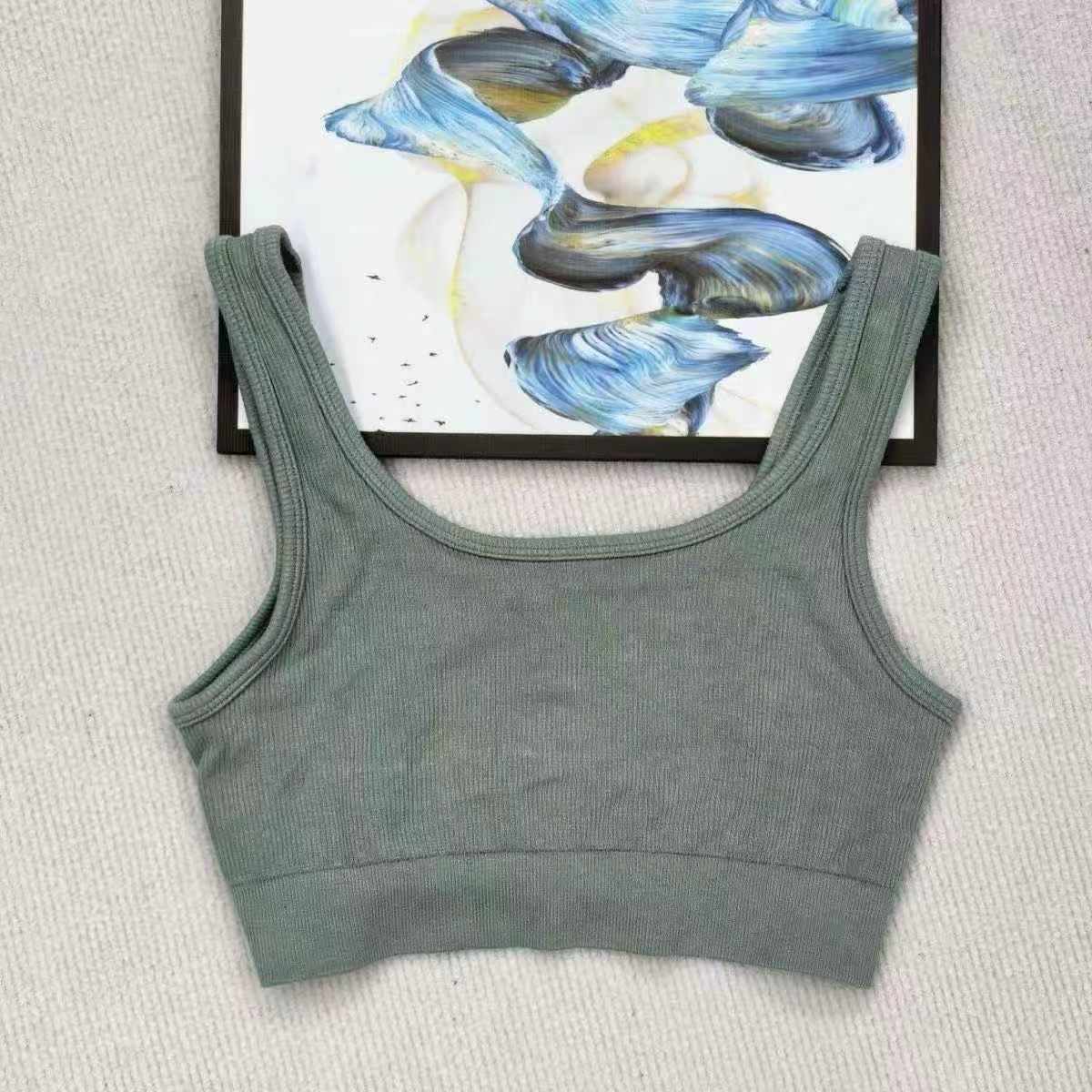 High Stretch Ribbed Sports Tank Top Fitness Top About 120 Pieces - Image 1