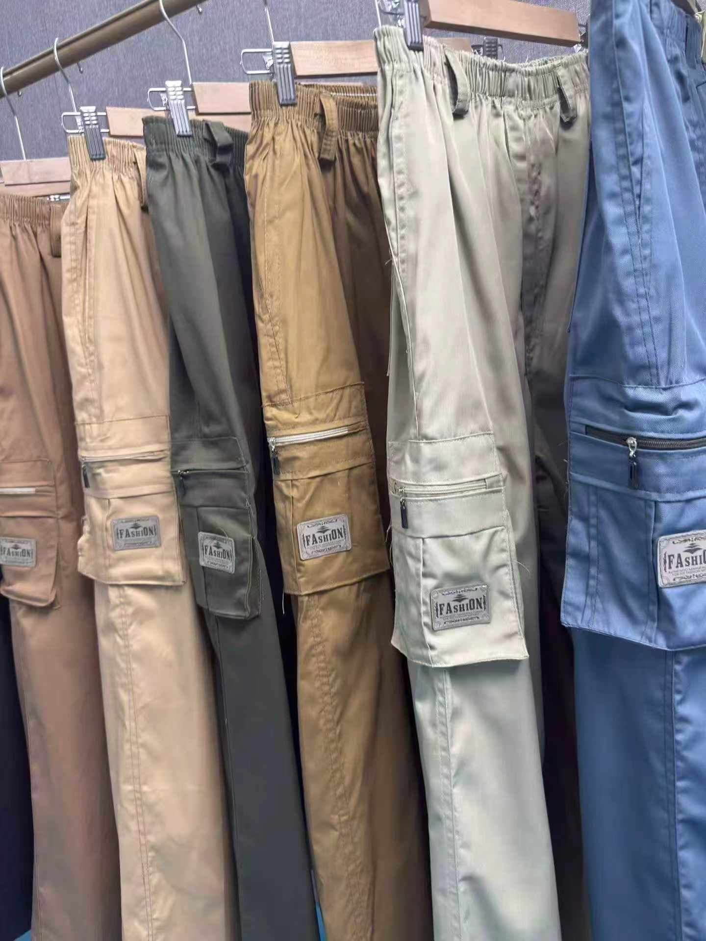 Men's Autumn Winter Multi-pocket Loose Cargo Pants, About 9990 Pieces - Image 1