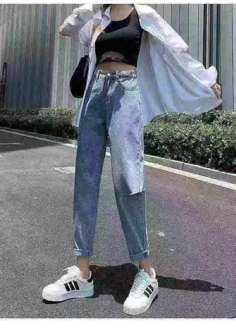 About 332 Pcs High Quality Spring Autumn Ripped Harem Jeans - Image 1