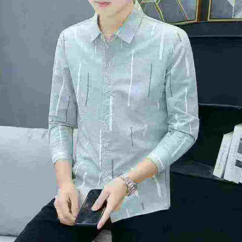 Men's Long Sleeve Slim Fit Shirts Stock Wholesale About 3500 Pieces - Image 1