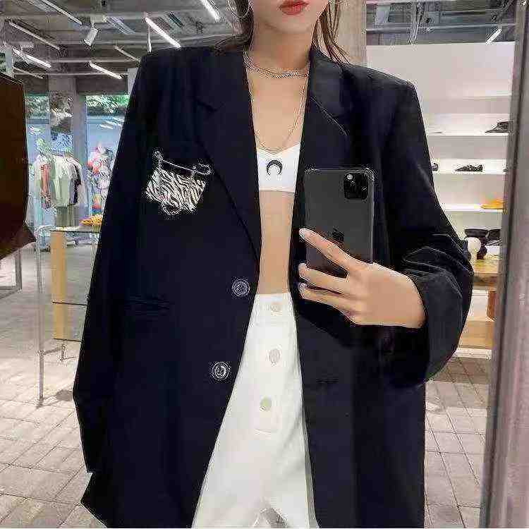 Korean Loose British Style Blazer Top, 3 Colors, S-XL, 743 Pieces - Image 1