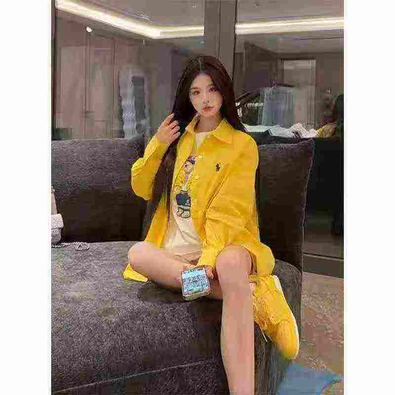 Korean Style Casual Embroidered Yellow Shirt Jacket 391 Pieces - Image 1