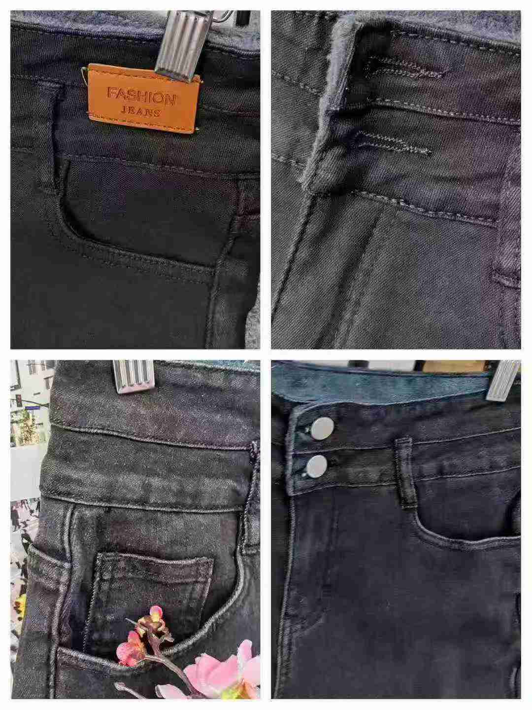 92 Pieces High Elastic Fleece Lined Skinny Jeans Clearance - Image 1