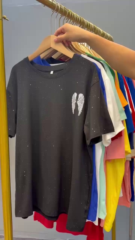 4066 Pcs Imitation Cotton Printed Short Sleeve T-shirts For Men Women - Image 1