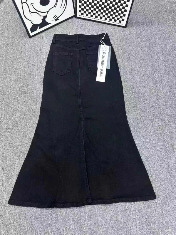 Rok Mermaid Elastis Tinggi Berhias Rhinestone untuk Wanita, 75 Potong - Image 1