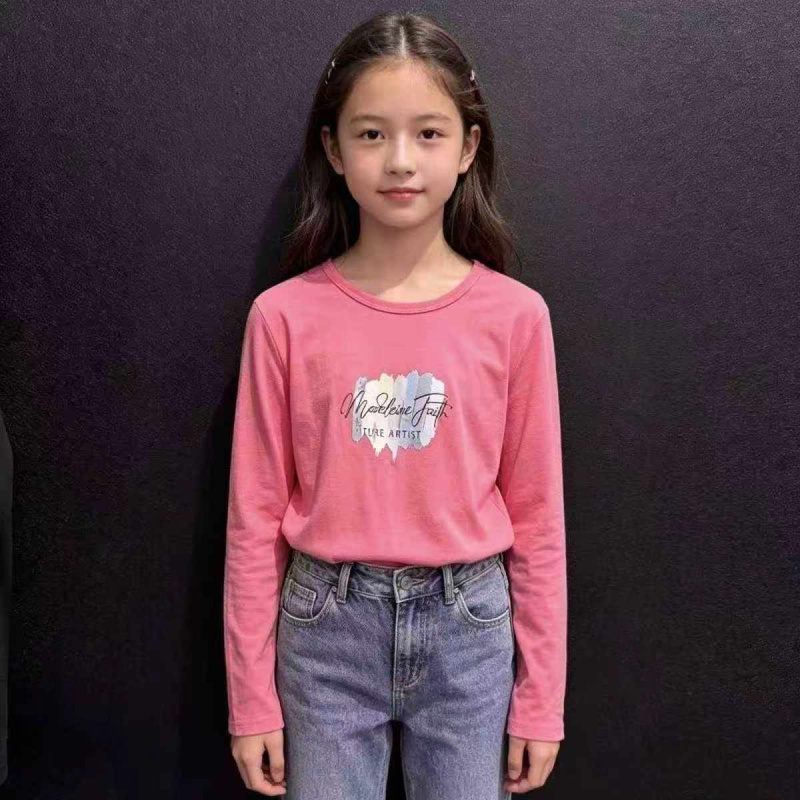 Long Sleeve Printed Versatile T-shirts For Older Kids, About 160 Pieces - Image 1