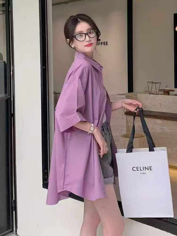 130 Pcs Simple Casual Loose Short Sleeve Shirts - Image 1