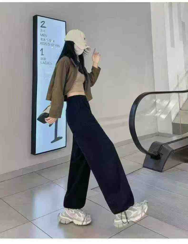 Celana Sweatpants Kaki Lebar Berlapis Fleece (BB Fleece), Clearance Stok 552 Potong - Image 1
