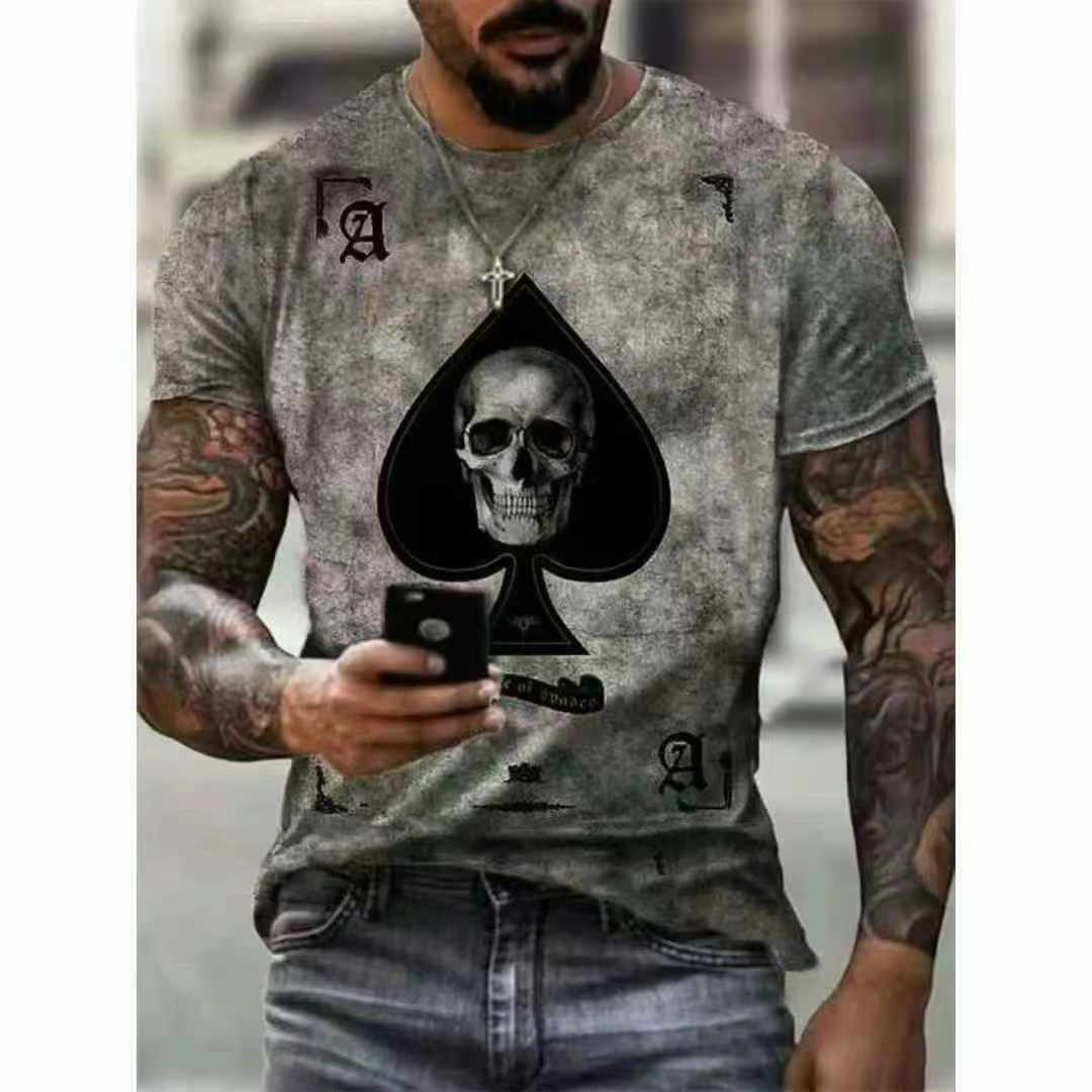 T-shirts d'été transfrontaliers à impression 3D, à coupe ample, col rond et manches courtes, 60 000 pièces - Image 8