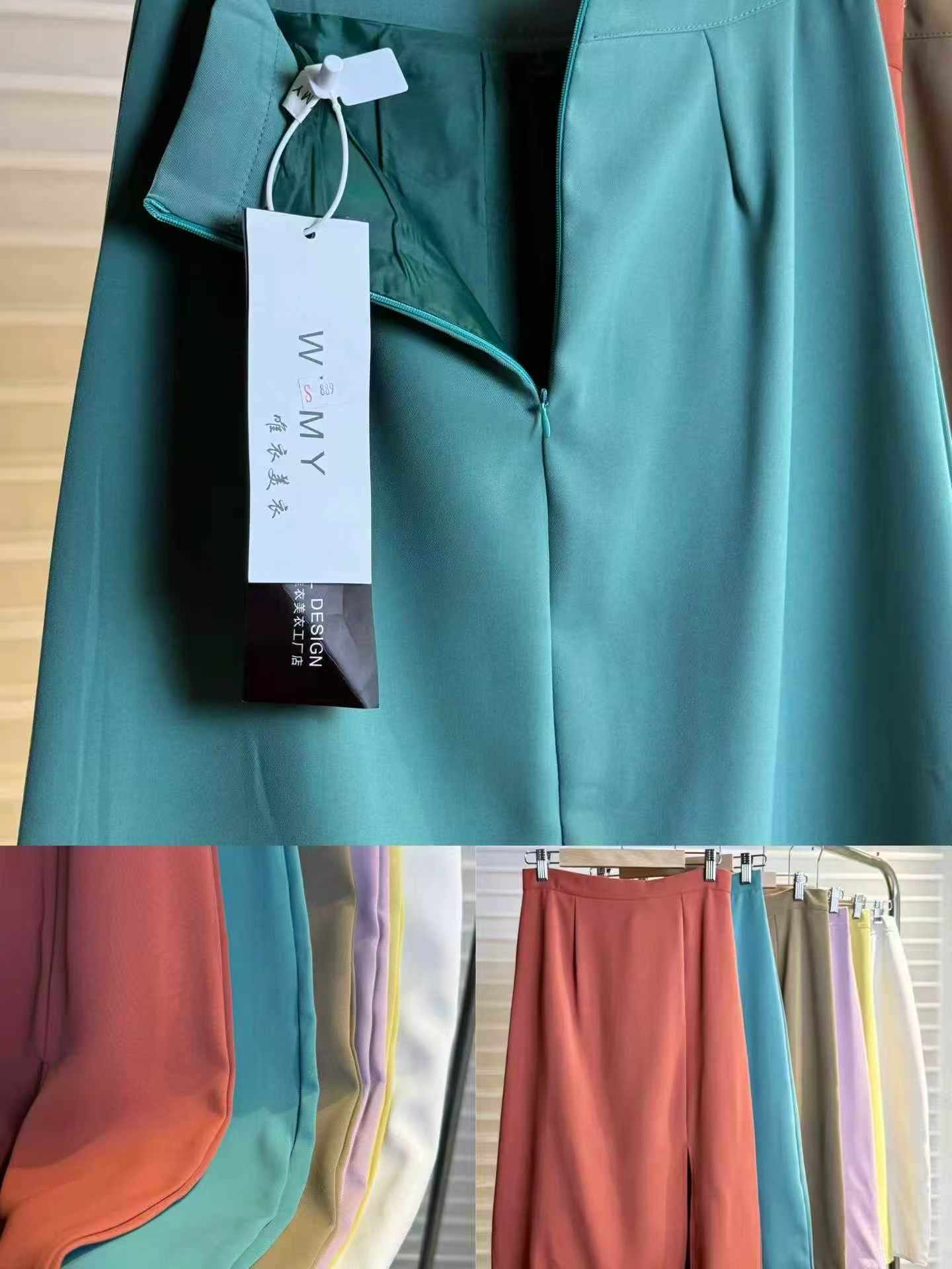 Plus Size High Waist Solid Split Midi A-line Skirts For Women 3500 Pieces - Image 8