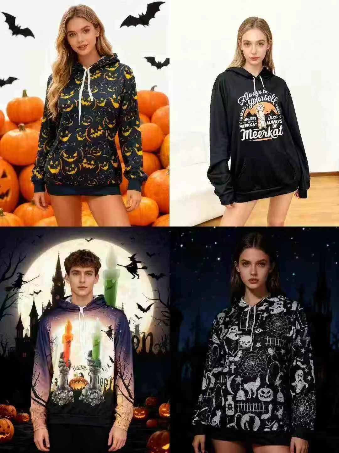 เสื้อฮู้ดดี้ยูนิเซ็กซ์ พิมพ์ลายดิจิทัล 3D สำหรับค้าขายข้ามแดน ขนาด S-6XL บรรจุแยกรายตัว จำนวนทั้งหมด 15,000 ตัว - Image 2