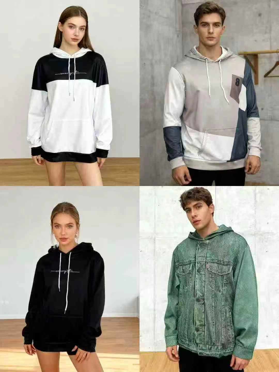 เสื้อฮู้ดดี้ยูนิเซ็กซ์ พิมพ์ลายดิจิทัล 3D สำหรับค้าขายข้ามแดน ขนาด S-6XL บรรจุแยกรายตัว จำนวนทั้งหมด 15,000 ตัว - Image 5