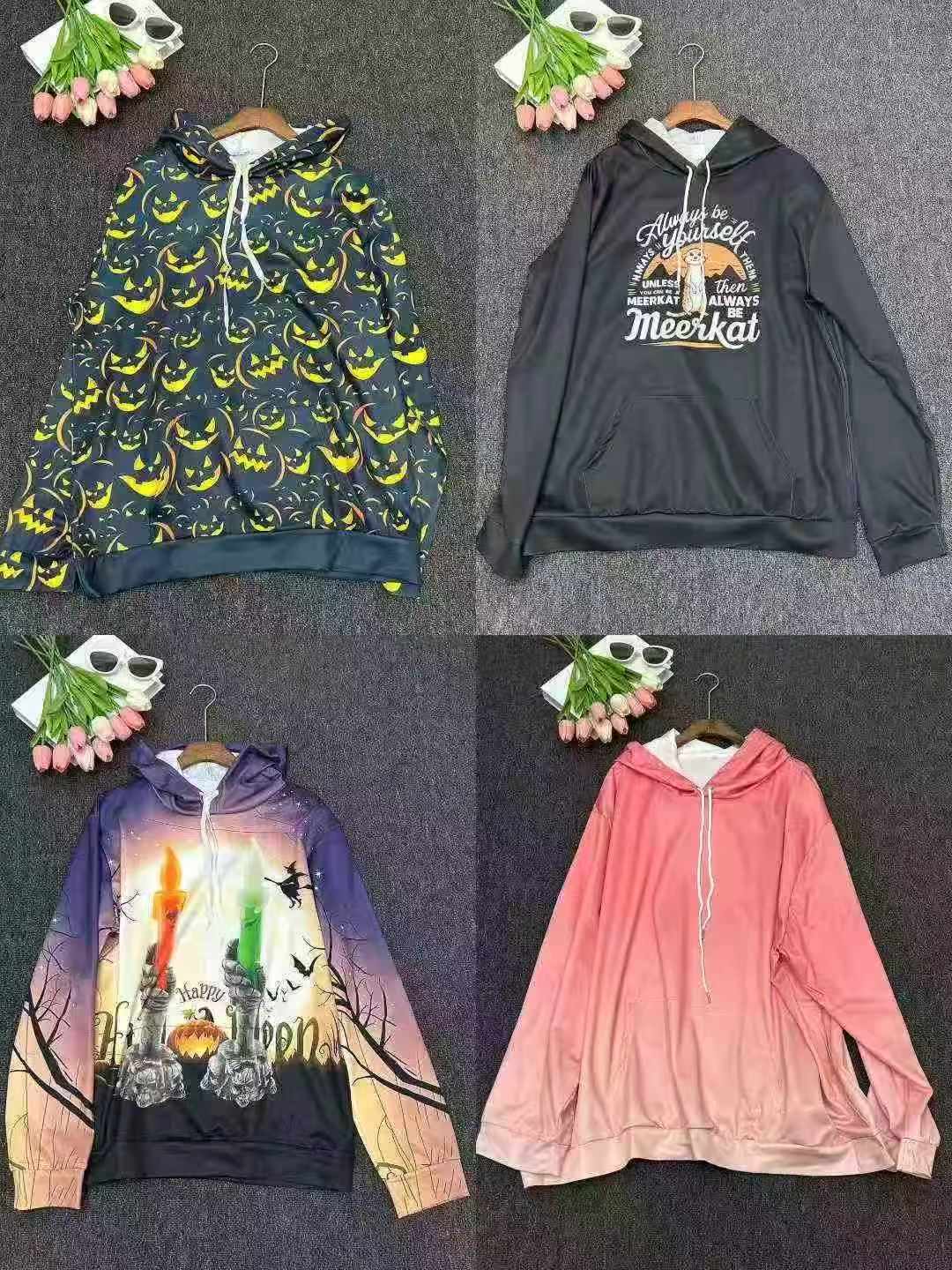 เสื้อฮู้ดดี้ยูนิเซ็กซ์ พิมพ์ลายดิจิทัล 3D สำหรับค้าขายข้ามแดน ขนาด S-6XL บรรจุแยกรายตัว จำนวนทั้งหมด 15,000 ตัว - Image 7