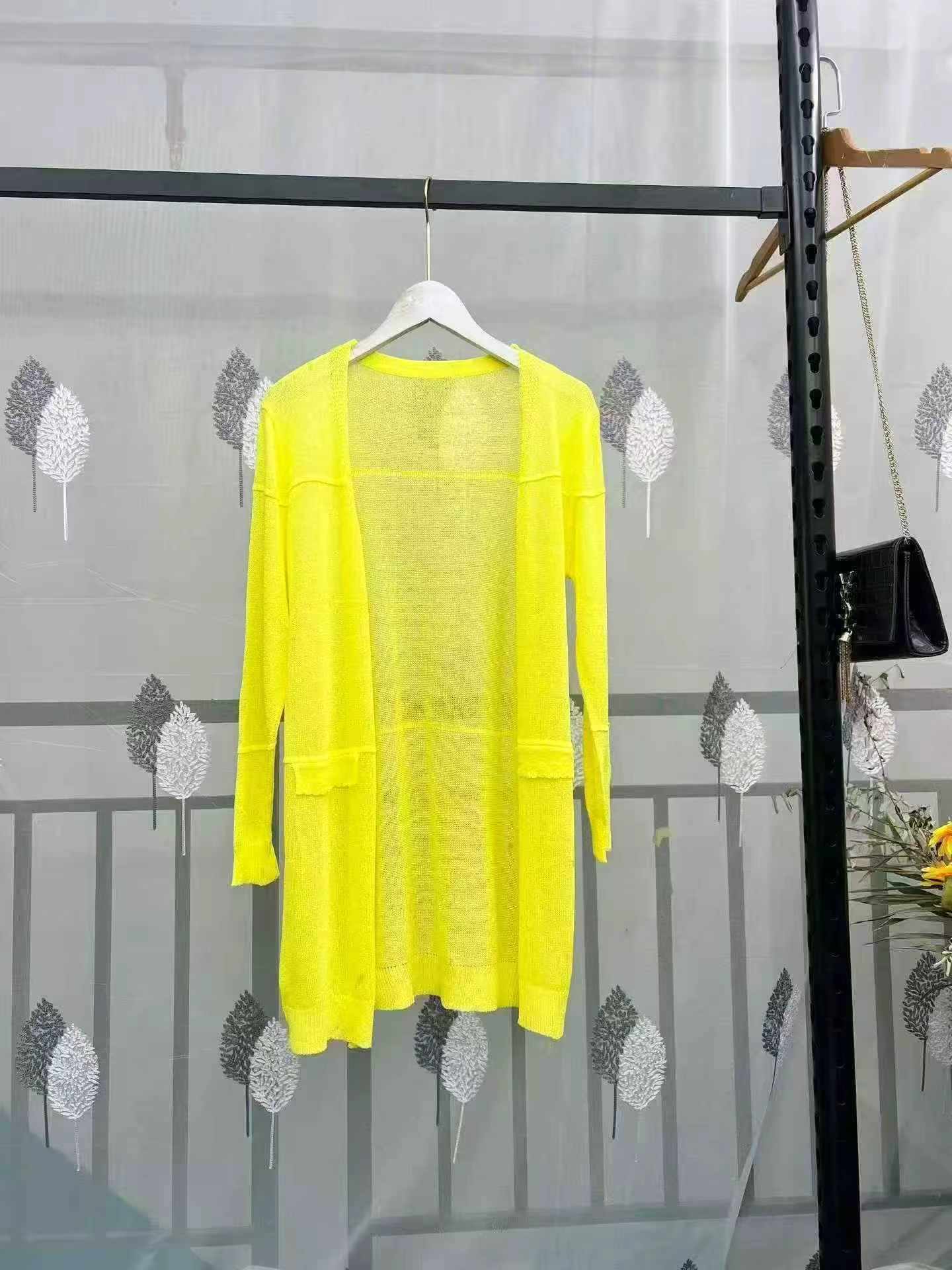 1200 ชิ้น เสื้อการ์ดิแกนถักแขนยาวความยาวปานกลาง สำหรับฤดูใบไม้ผลิและฤดูใบไม้ร่วง - Image 2
