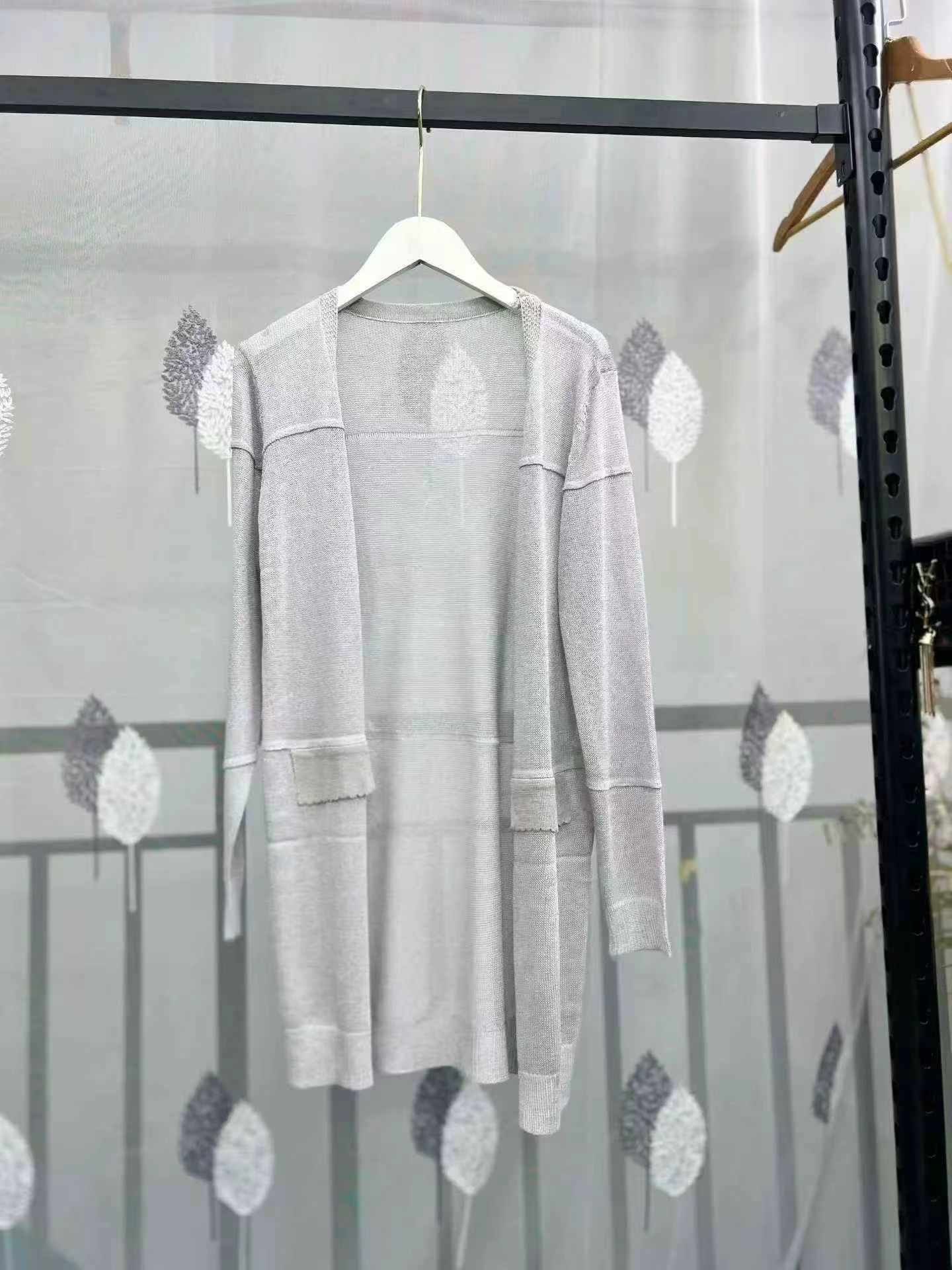 1200 ชิ้น เสื้อการ์ดิแกนถักแขนยาวความยาวปานกลาง สำหรับฤดูใบไม้ผลิและฤดูใบไม้ร่วง - Image 3
