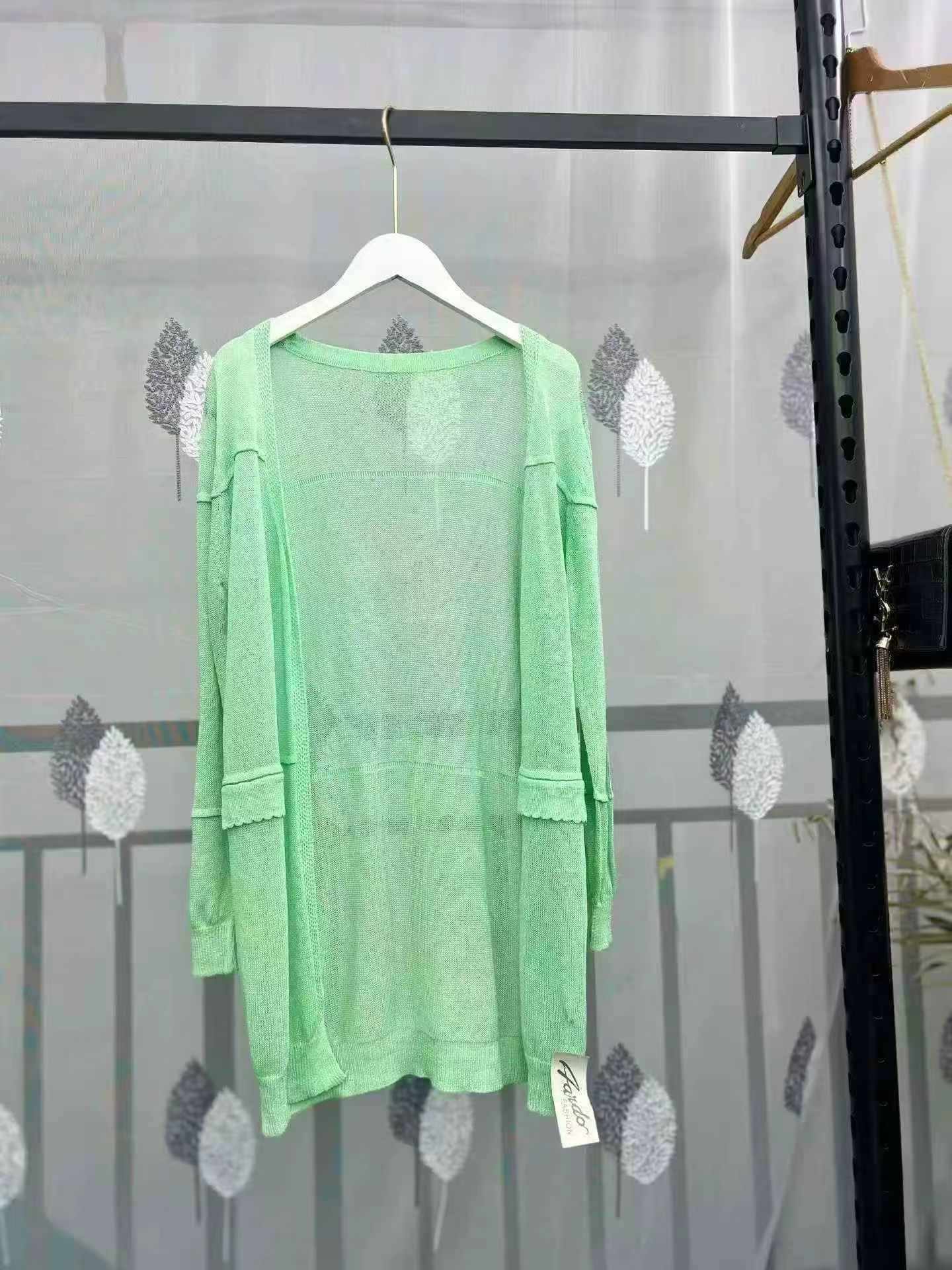 1200 ชิ้น เสื้อการ์ดิแกนถักแขนยาวความยาวปานกลาง สำหรับฤดูใบไม้ผลิและฤดูใบไม้ร่วง - Image 4