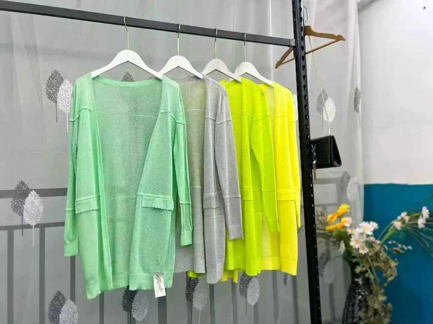 1200 ชิ้น เสื้อการ์ดิแกนถักแขนยาวความยาวปานกลาง สำหรับฤดูใบไม้ผลิและฤดูใบไม้ร่วง - Image 5