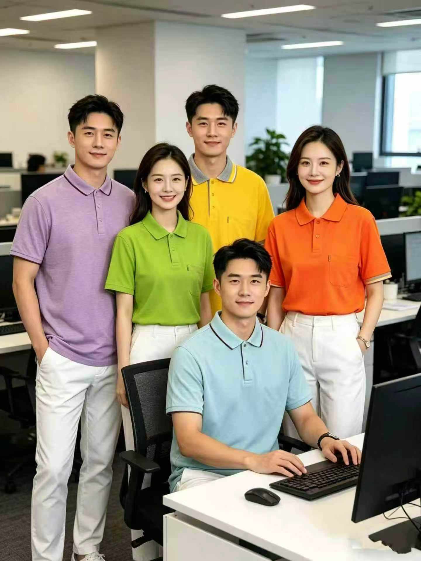 Baju-T Kerja Polo Lengan Pendek Bernafas Uniseks, Jumlah Keseluruhan 6000 Keping - Image 3