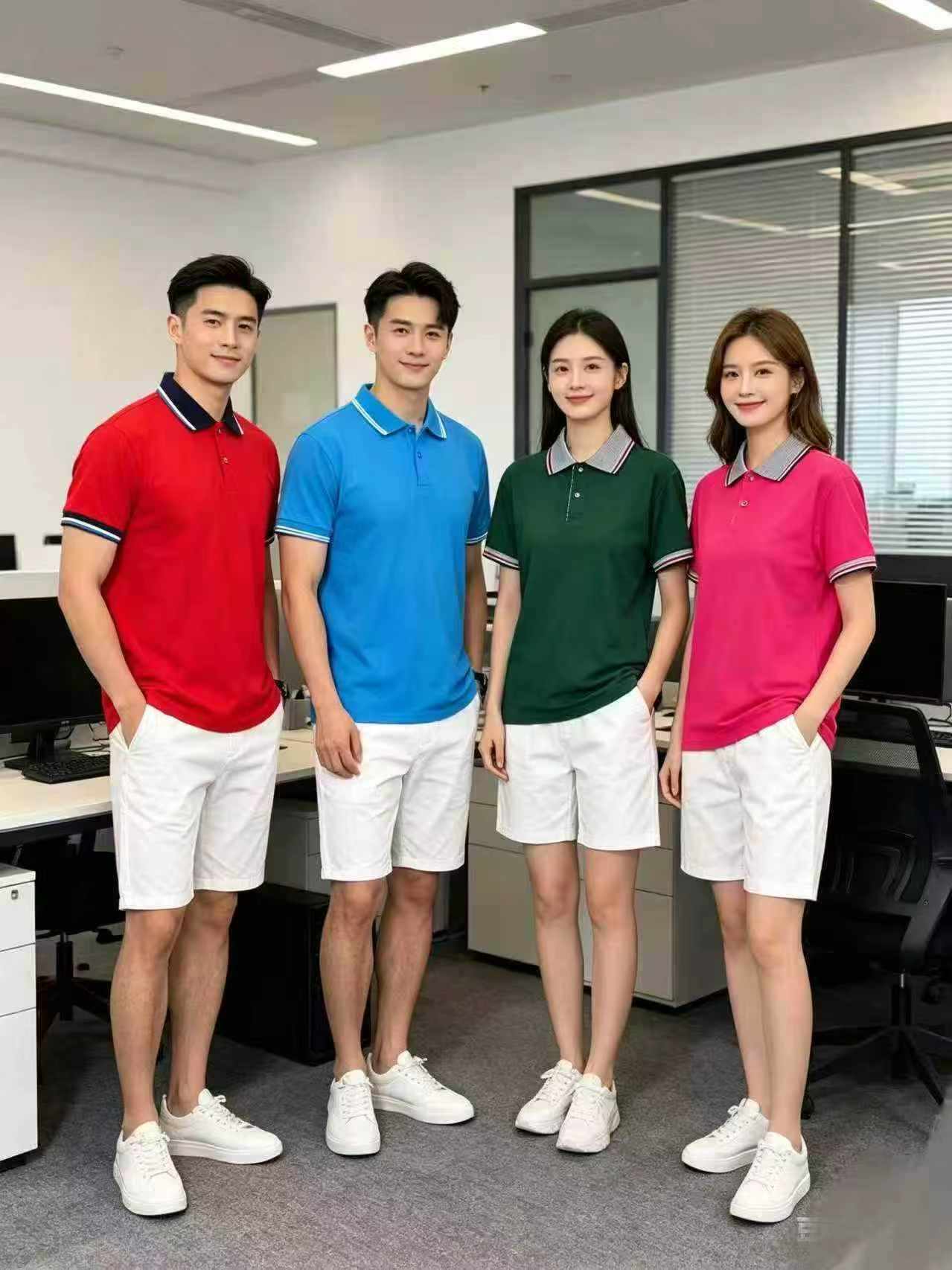 Baju-T Kerja Polo Lengan Pendek Bernafas Uniseks, Jumlah Keseluruhan 6000 Keping - Image 4