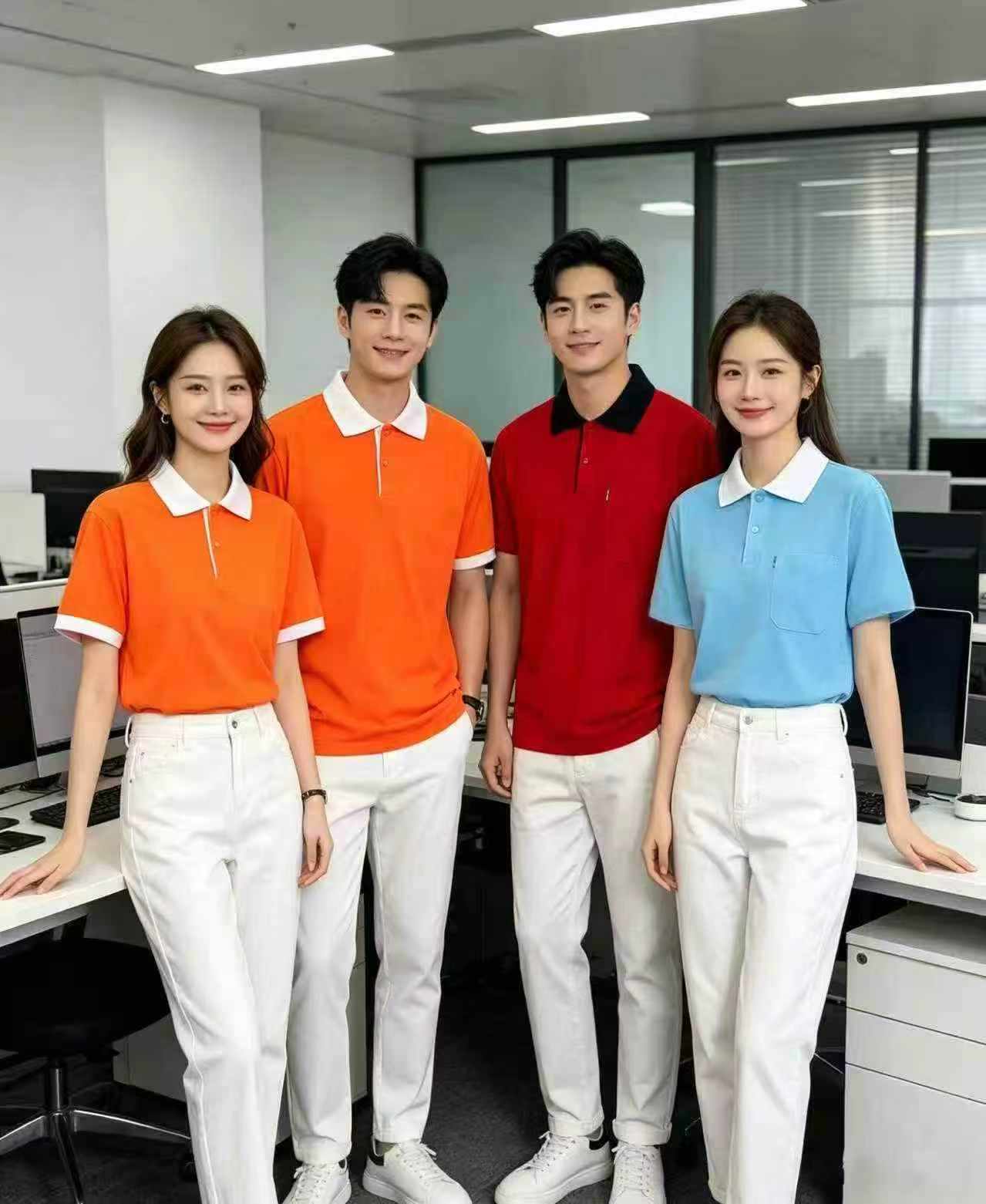 Baju-T Kerja Polo Lengan Pendek Bernafas Uniseks, Jumlah Keseluruhan 6000 Keping - Image 8