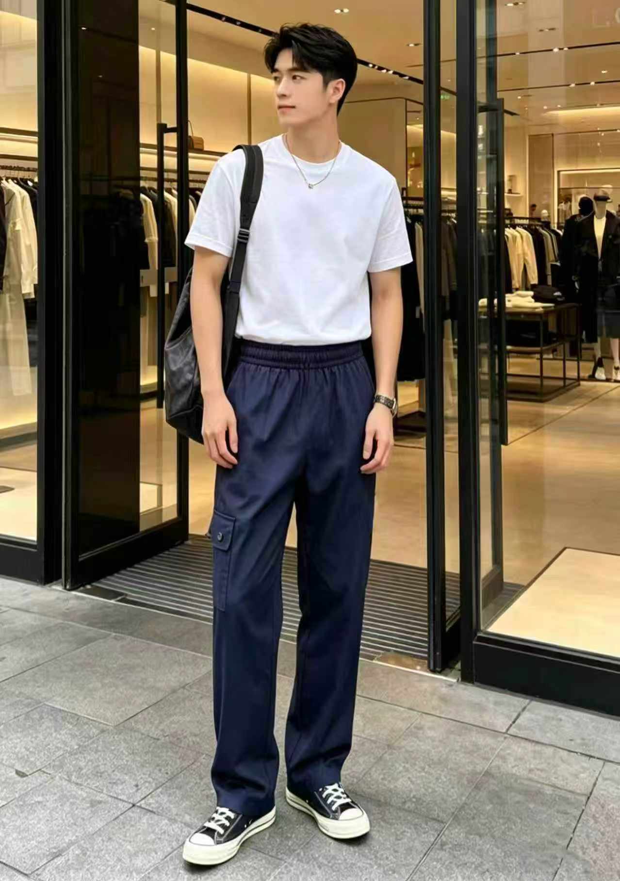 休闲直筒工装运动裤，总计2492件 - Image 2