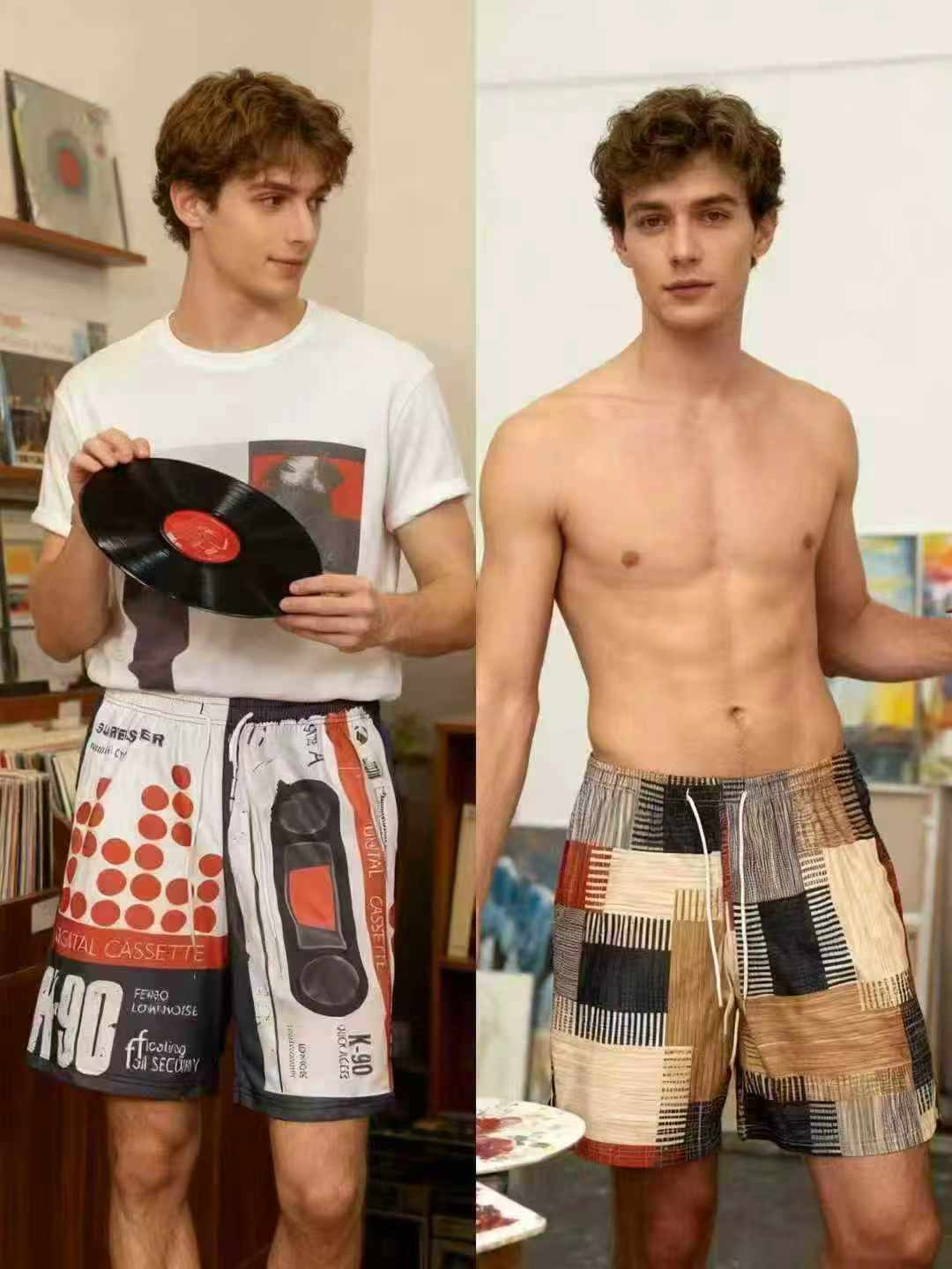 Suruali Fupi za Kawaida Zisizobana zenye Uchapishaji wa 3D za Mitindo Mpya za Ulaya na Marekani, Vipimo S-6XL, Vipande 15000, Ufungashaji wa Kila Kipande Kivyake - Image 4