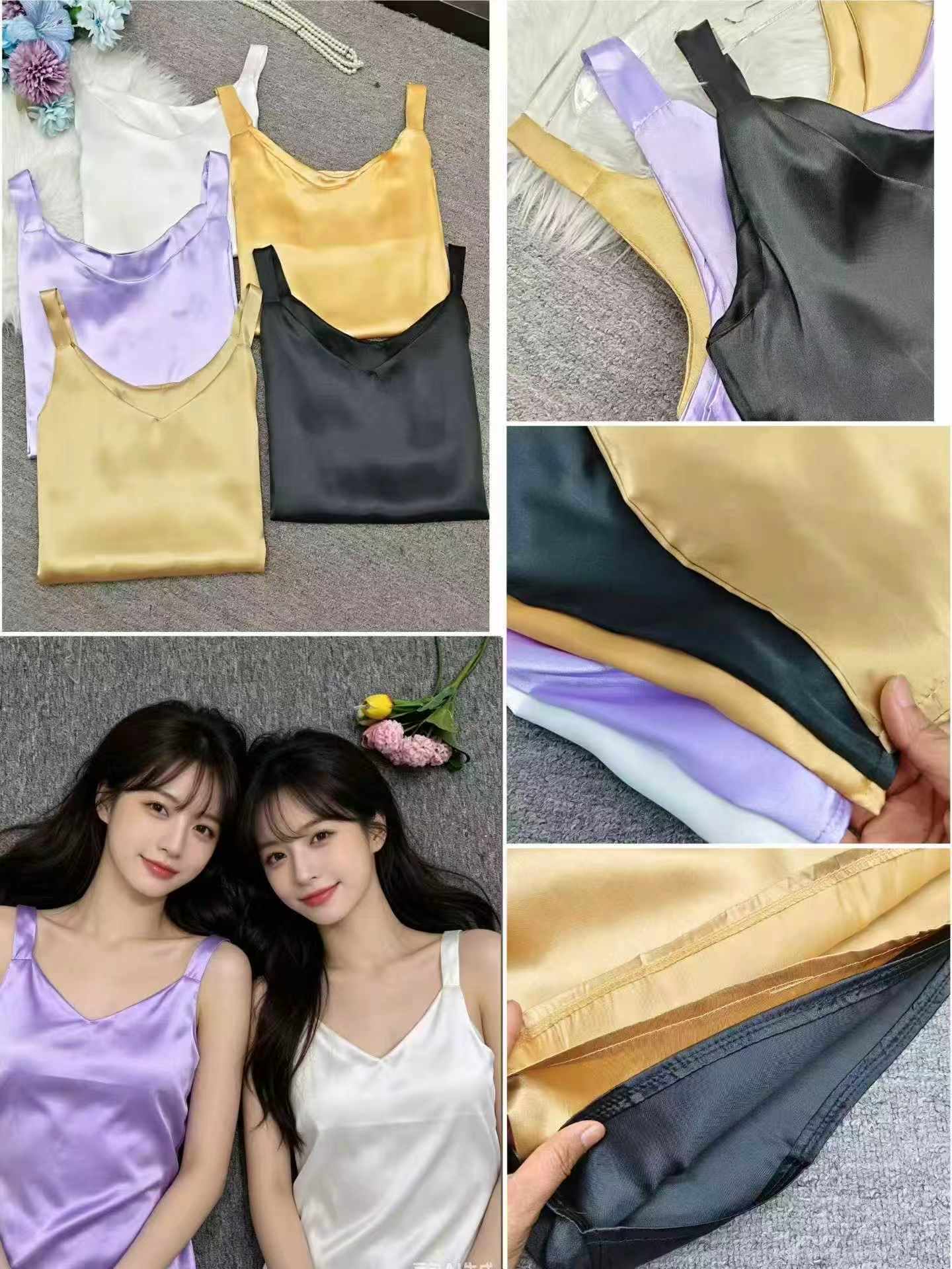 Tank Top Dalaman Leher-V Musim Panas Stok Borong 4000 Keping - Image 9