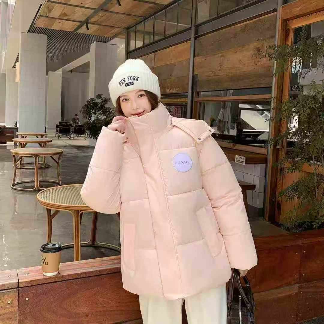 6413 قطعة معطف نسائي مبطن قصير بغطاء رأس قابل للفك على الطراز الكوري - Image 3