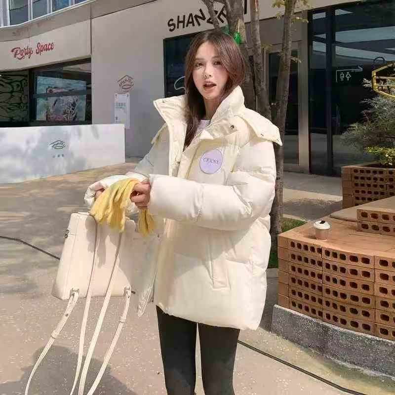 6413 قطعة معطف نسائي مبطن قصير بغطاء رأس قابل للفك على الطراز الكوري - Image 4