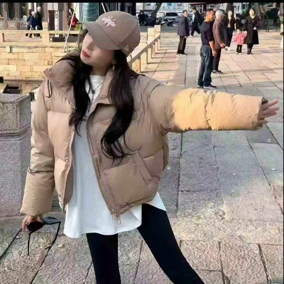 9508 قطعة معطف شتوي قصير سميك مبطن منفوش مخصص للنساء ذوات القامة القصيرة - Image 8