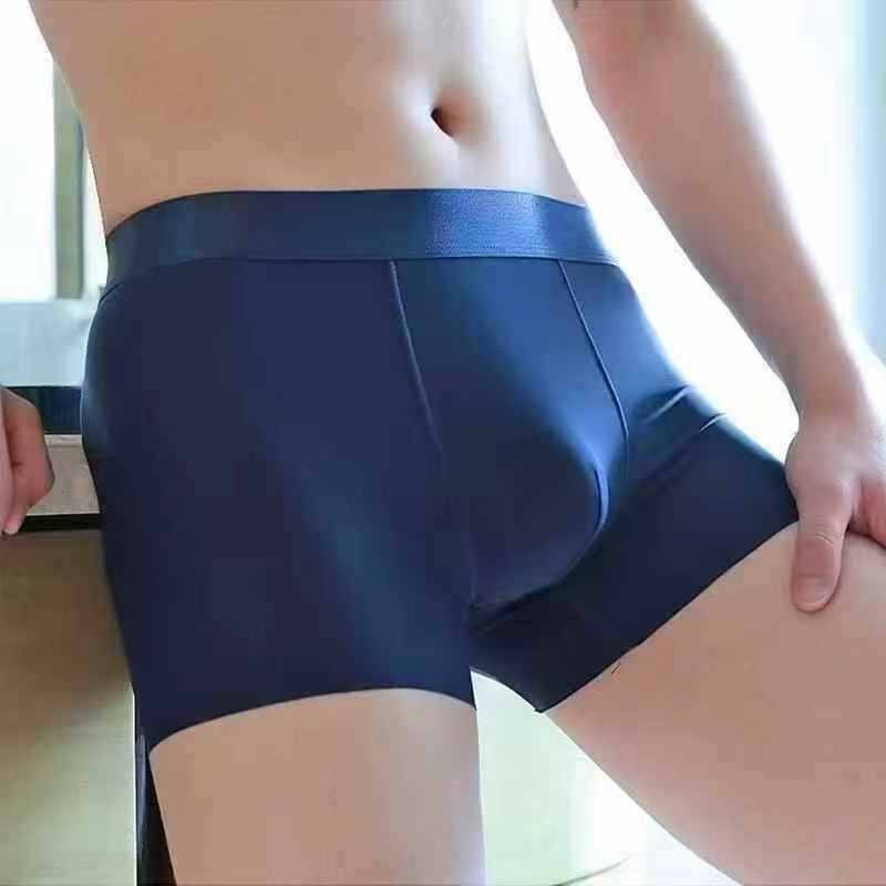 Takriban Vipande 15000 vya Suruali Fupi za Boxer za Wanaume za Hariri ya Barafu, Ukubwa wa L hadi 4XL - Image 4