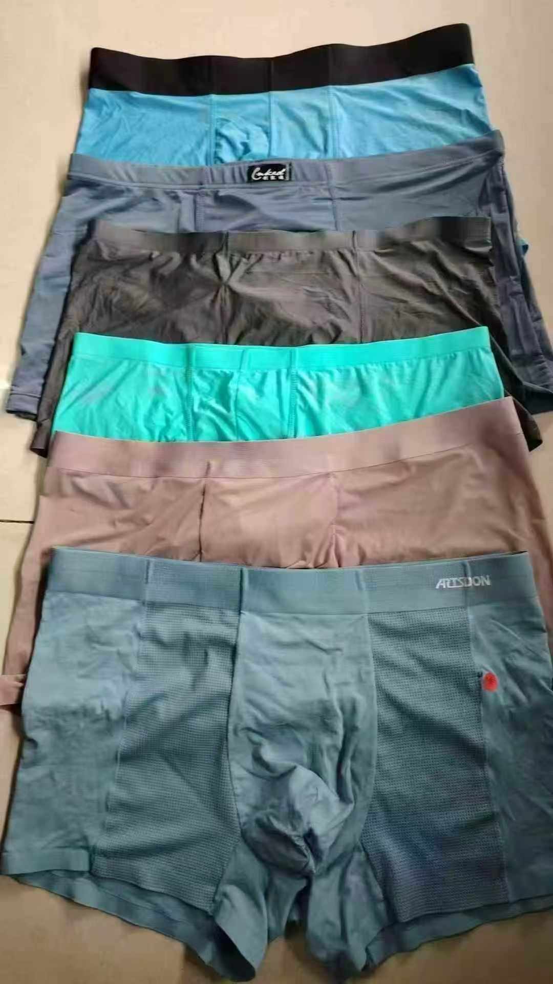 Takriban Vipande 15000 vya Suruali Fupi za Boxer za Wanaume za Hariri ya Barafu, Ukubwa wa L hadi 4XL - Image 7