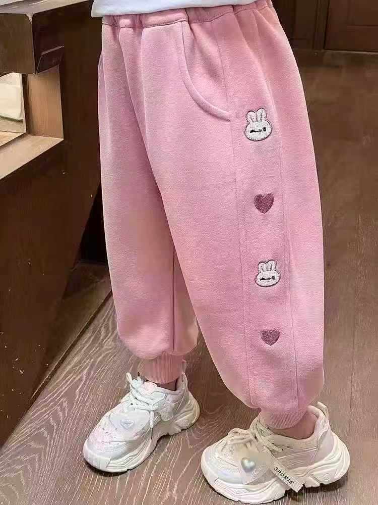 500 Pièces Pantalons de Jogging Enfants Automne-Hiver en Molleton Brodés - Image 3