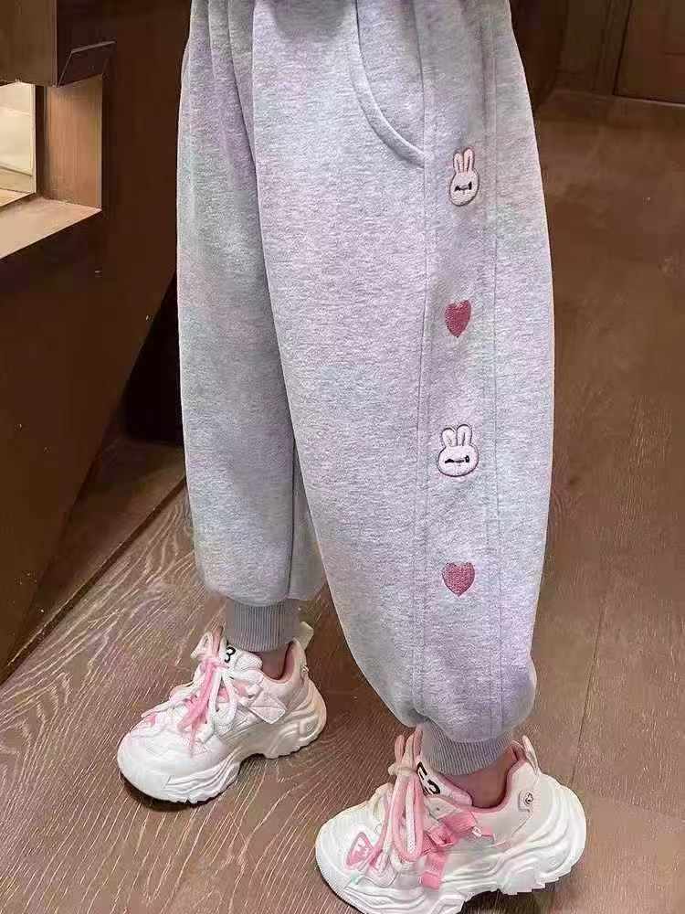 500 Pièces Pantalons de Jogging Enfants Automne-Hiver en Molleton Brodés - Image 4