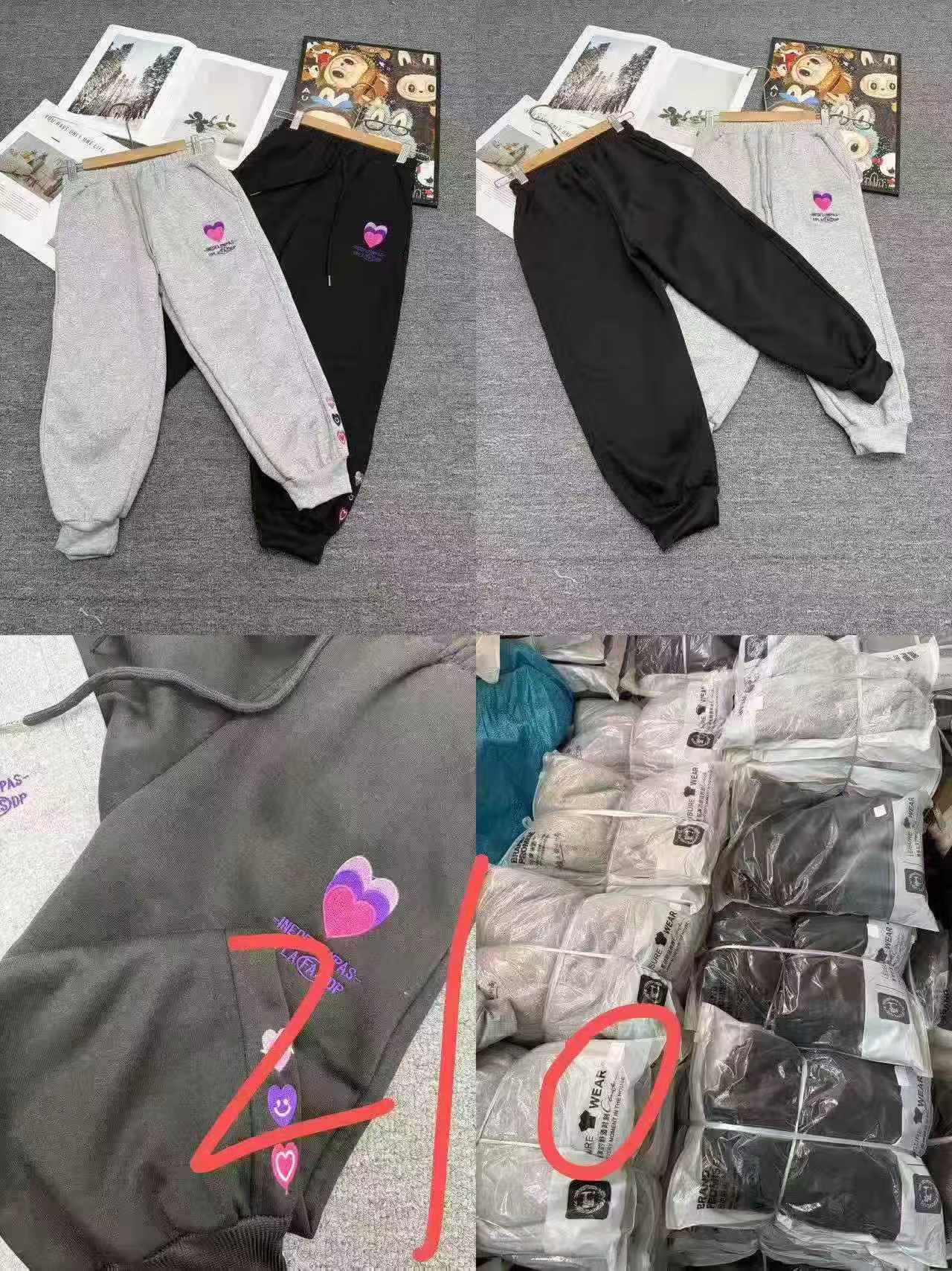 500 Pièces Pantalons de Jogging Enfants Automne-Hiver en Molleton Brodés - Image 7