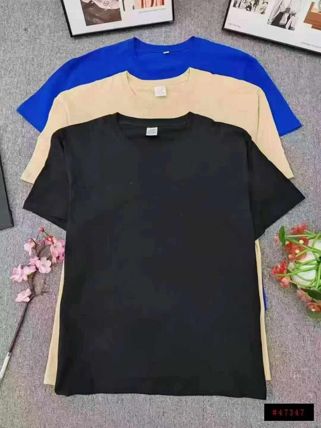 ប្រហែល 1200 ដុំ អាវយឺត T កប្បាសធម្មតា មិនបែងចែកភេទ - Image 8