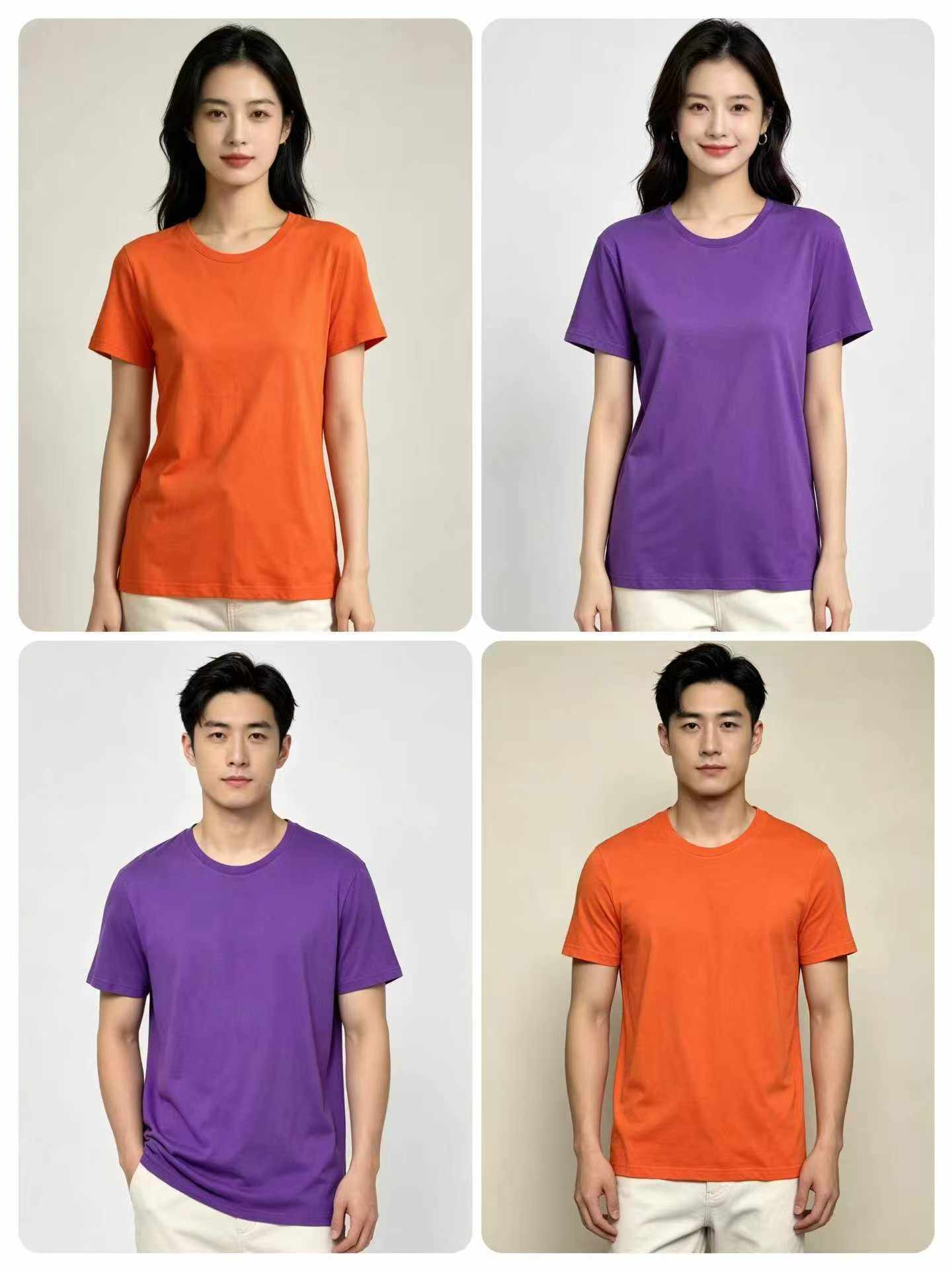 ប្រមាណ 950 ដុំ អាវយឺតដៃខ្លី កប្បាស ម៉ូដស្ទីលទាន់សម័យធម្មតា សម្រាប់បុរស និងស្ត្រី - Image 4
