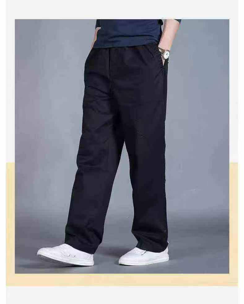 Pantalons décontractés droits pour hommes en coton pur, 1051 pièces - Image 2