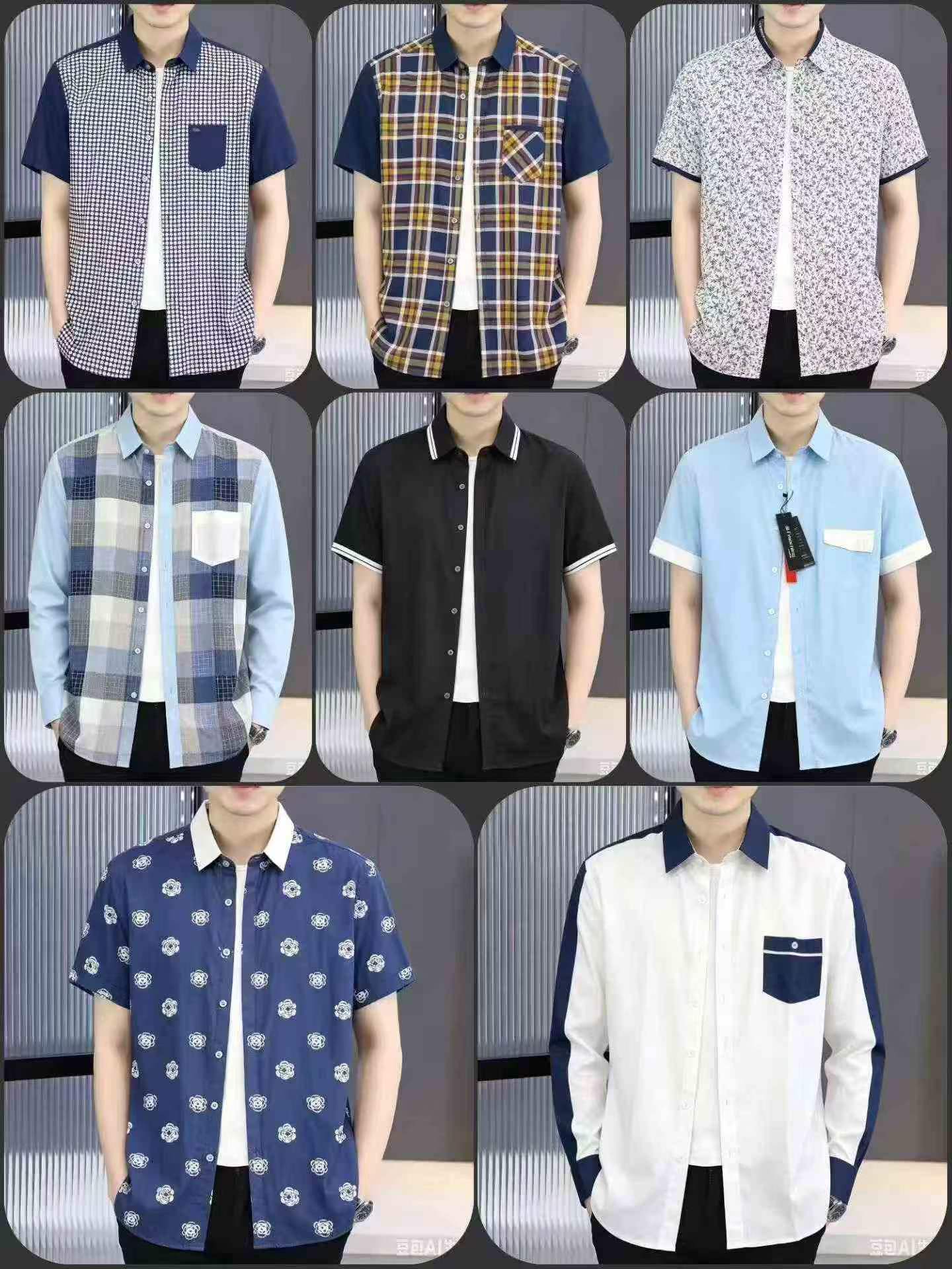 800 Peças de Camisas Masculinas de Manga Curta e Longa - Image 4