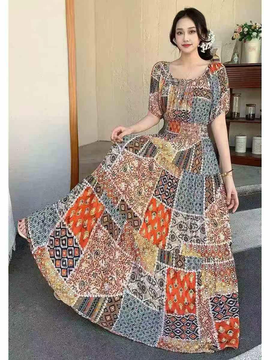 Novos Vestidos Florais de Algodão de Primavera e Verão, S-2XL, Cerca de 880 peças - Image 2