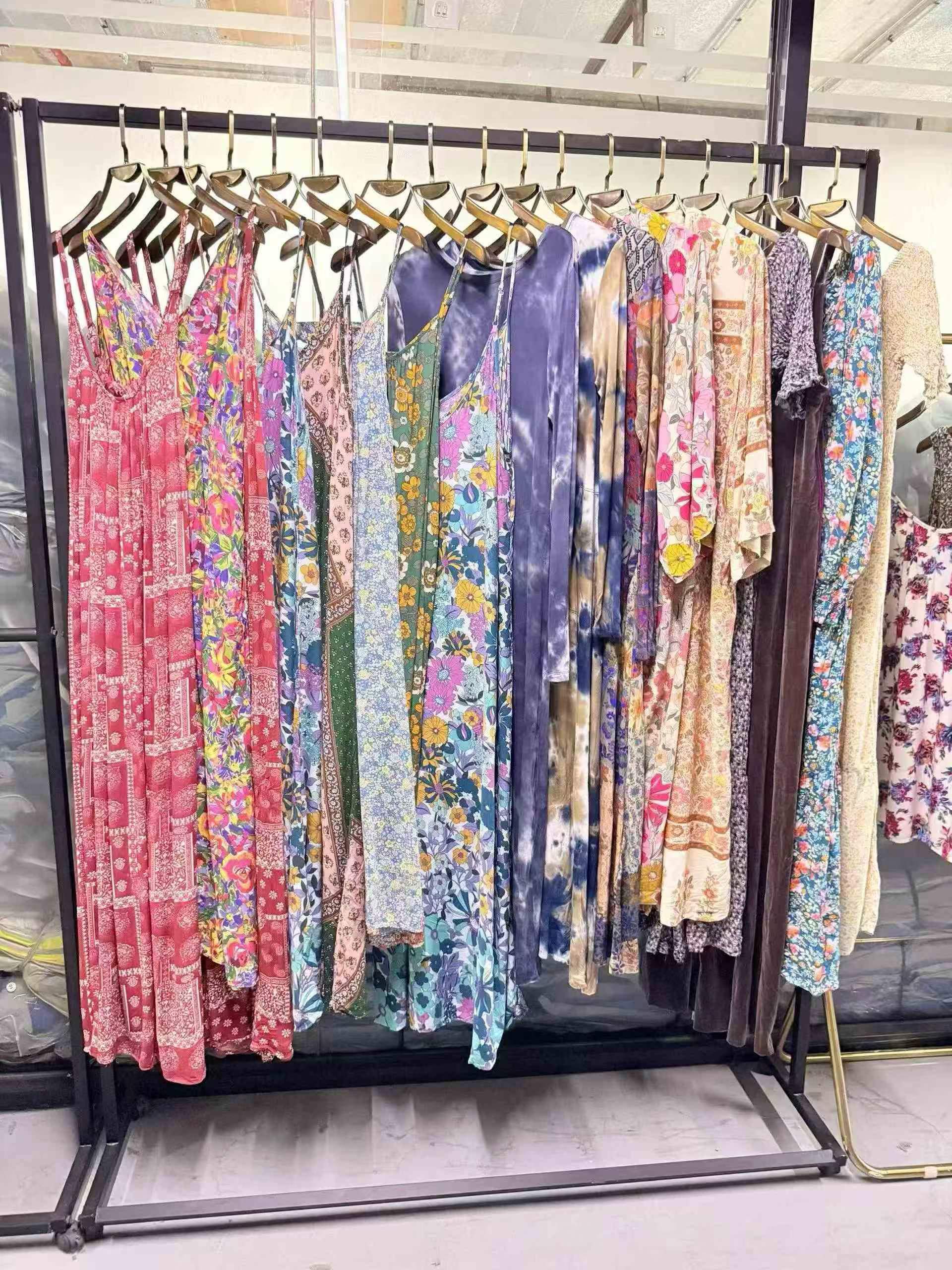 Novos Vestidos Florais de Algodão de Primavera e Verão, S-2XL, Cerca de 880 peças - Image 4