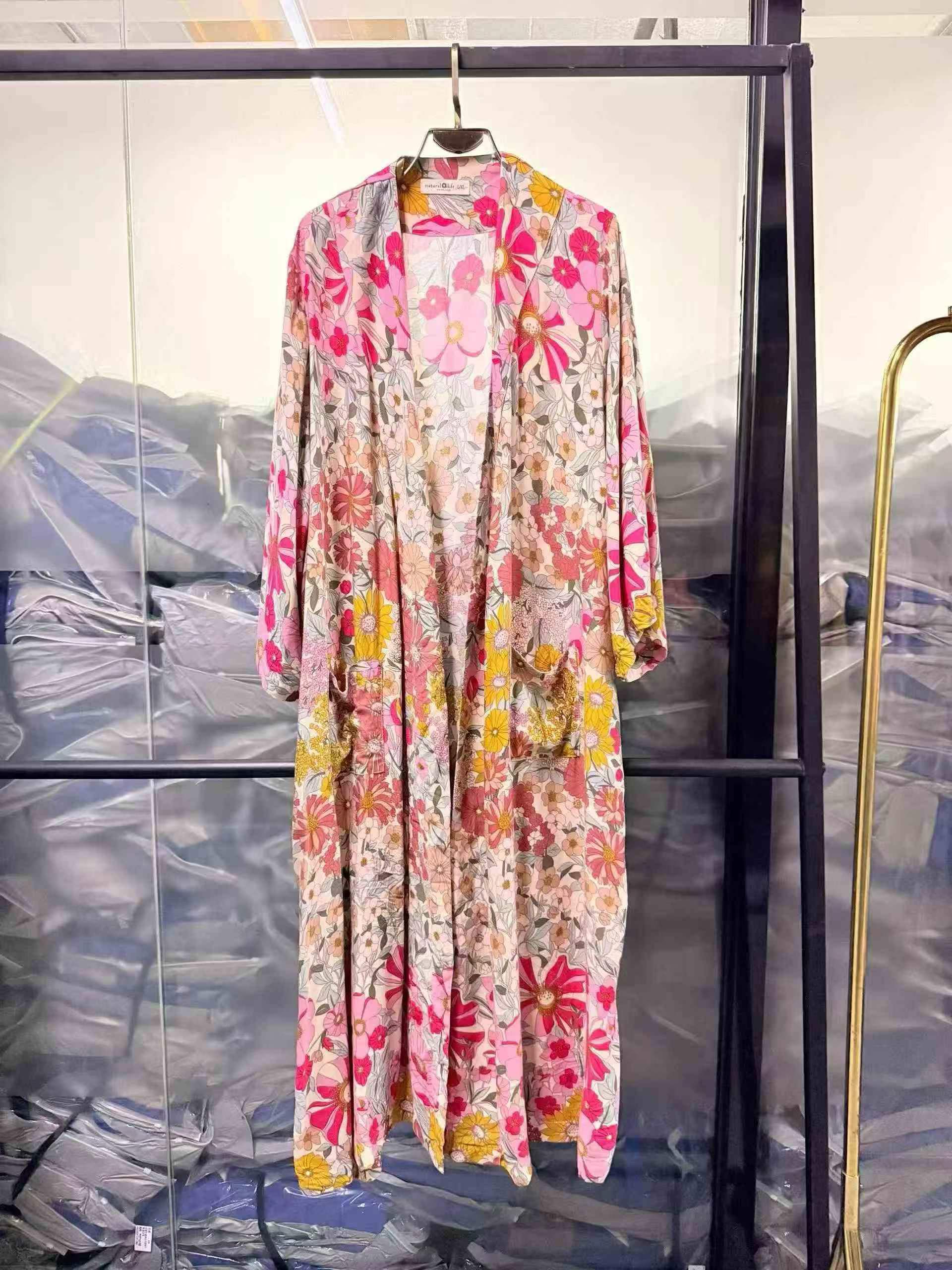Novos Vestidos Florais de Algodão de Primavera e Verão, S-2XL, Cerca de 880 peças - Image 8