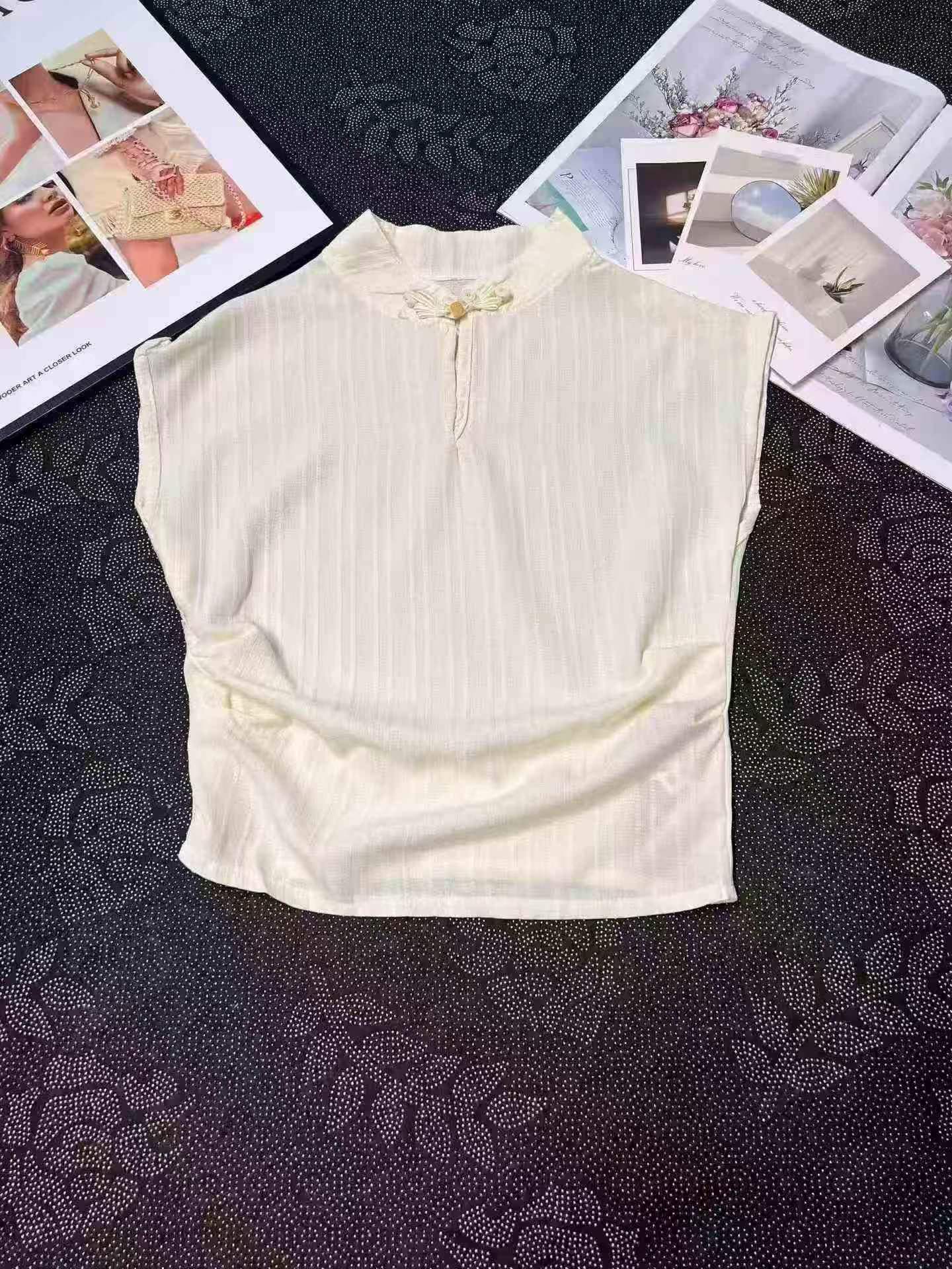 Blouses à manches courtes en coton et lin, environ 2100 pièces, taille unique, vente en gros de déstockage - Image 8