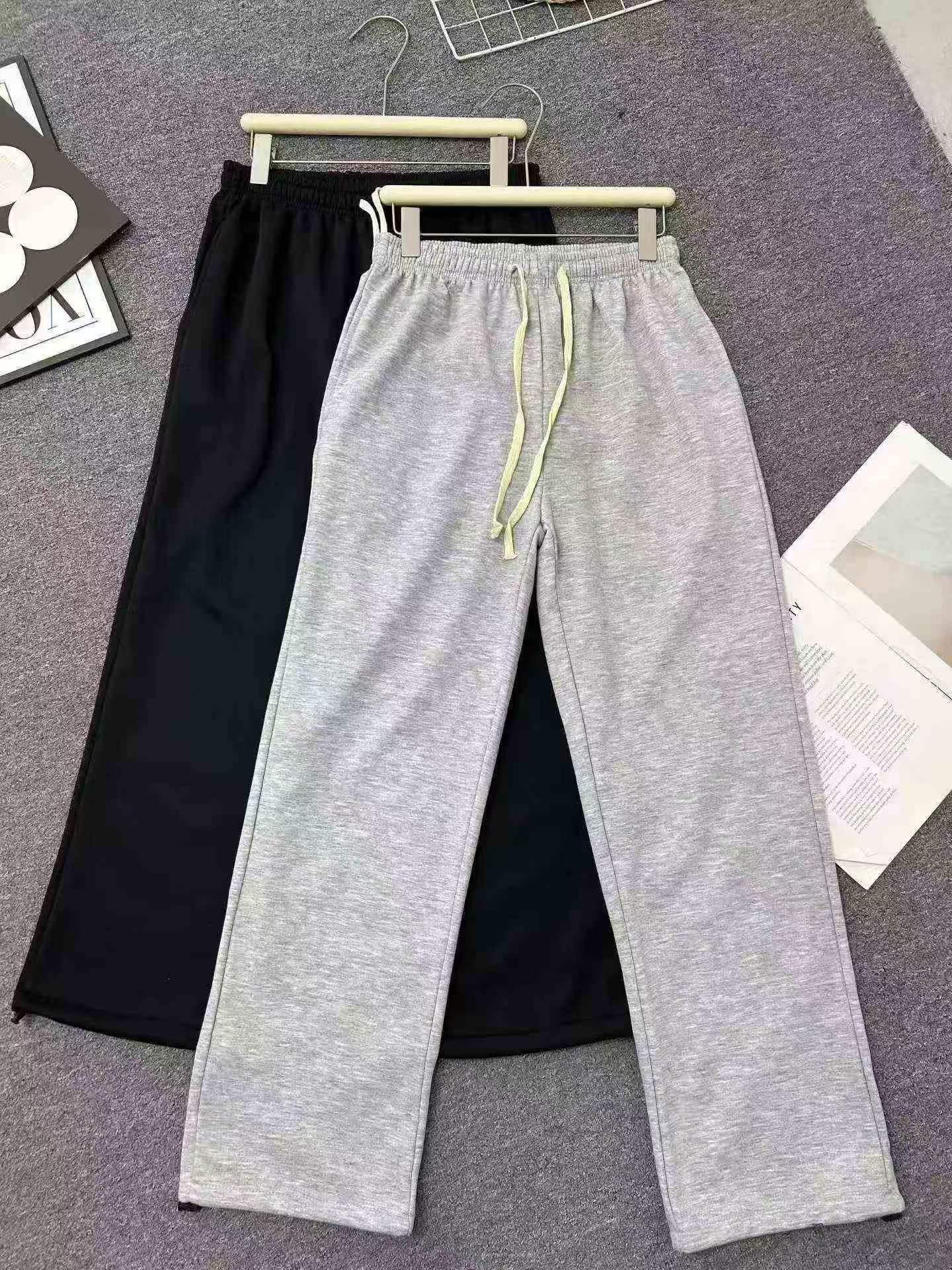 646 Pieces Unisex Fleece Lined Cotton Wide Leg Sweatpants - Image 5