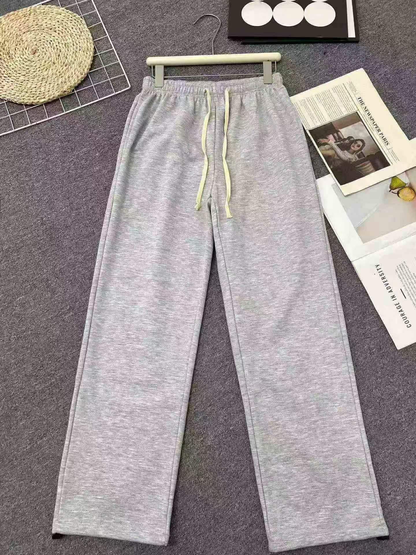 646 Pieces Unisex Fleece Lined Cotton Wide Leg Sweatpants - Image 7
